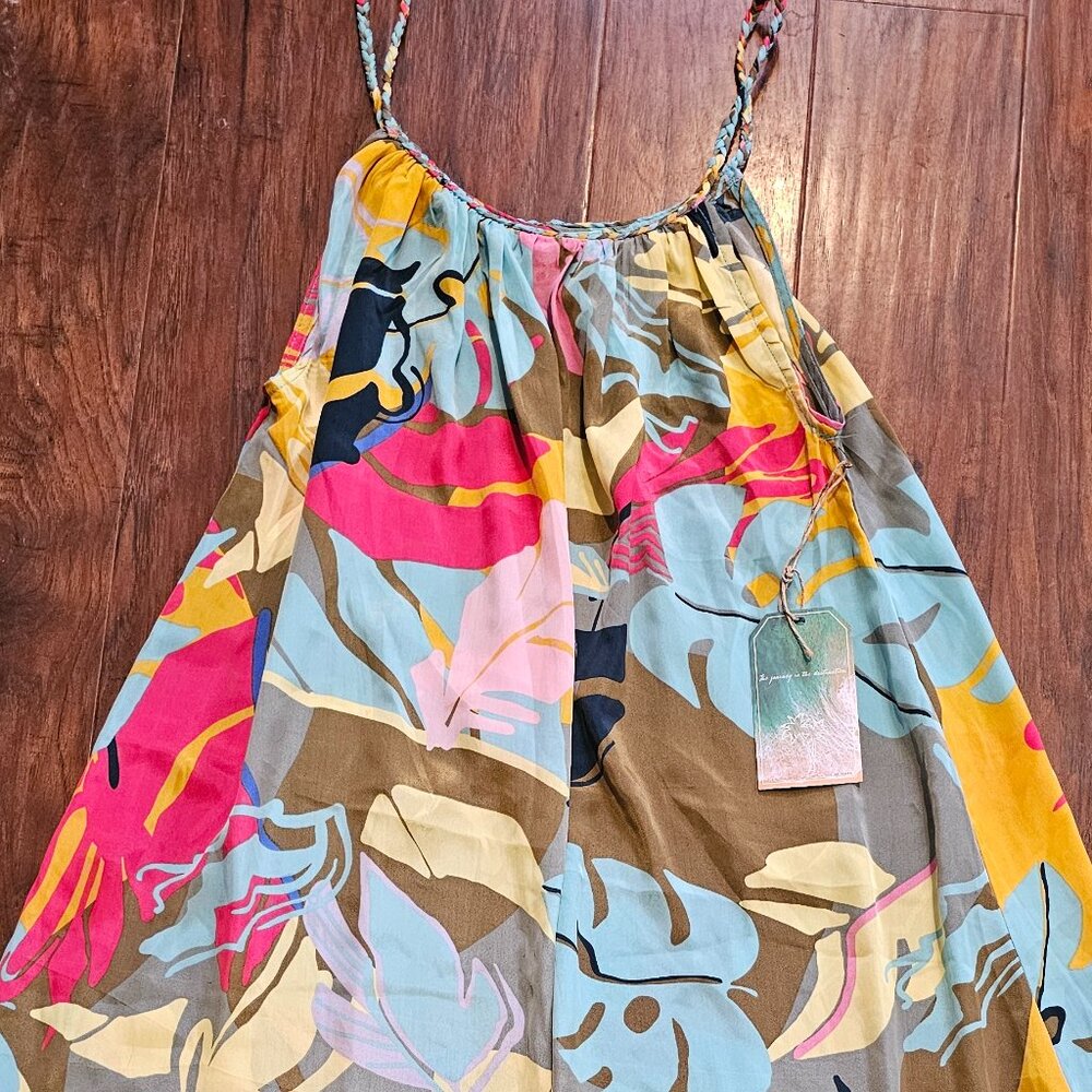 True Destinations Maxi Bright Floral Swim Coverup or Dress- Size XS